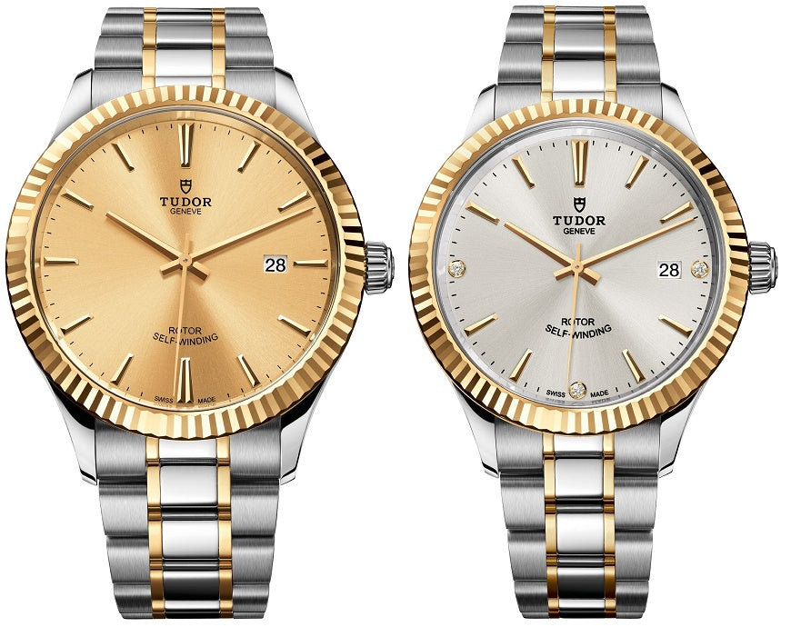 Tudor Style Automatic Gold Dial Two Tone Steel Strap Watch for Men - M12713-0001 Buy Now By Tudor