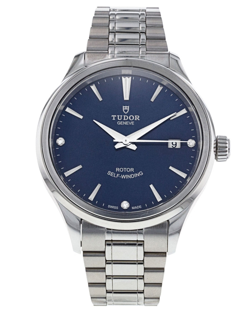 Tudor Style Automatic Blue Dial Silver Steel Strap Watch for Men - M12710-0013 Buy Now By Tudor