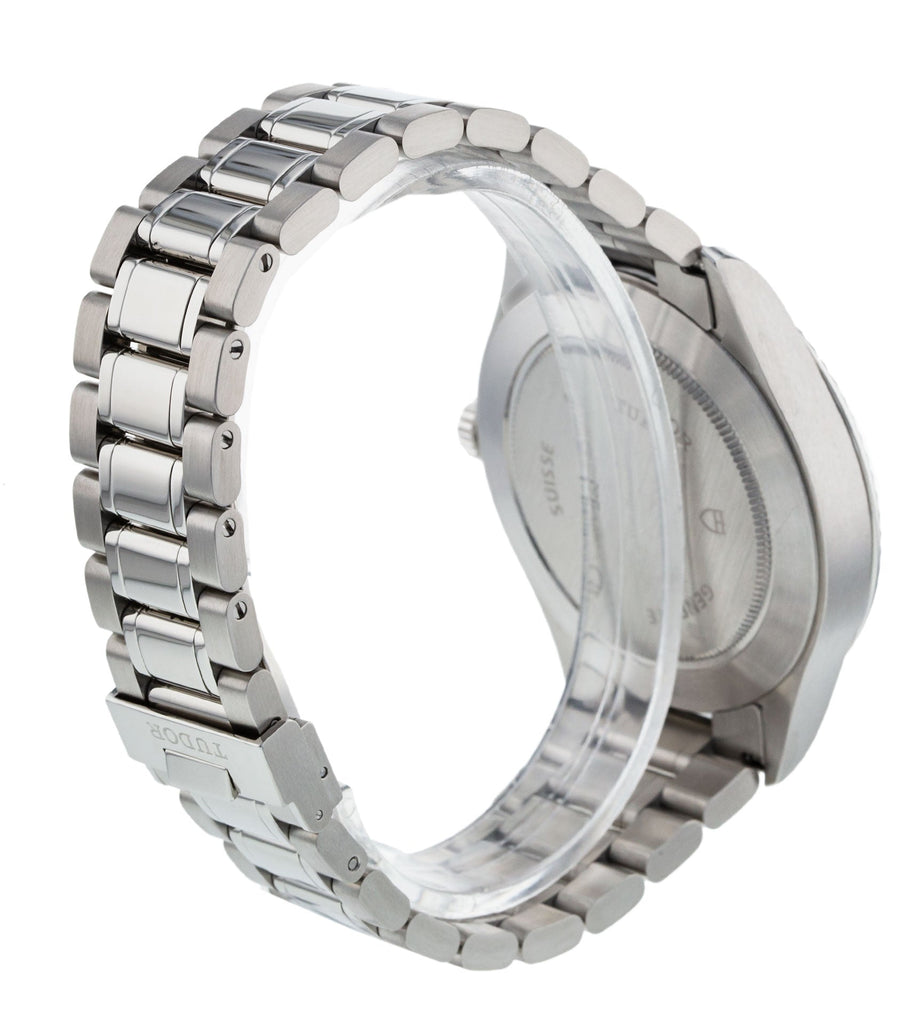 Tudor Style Automatic Diamonds Blue Dial Silver Steel Strap Watch for Men - M12710-0017 Buy Now By Tudor