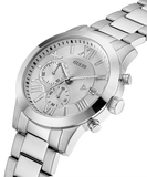 Guess Atlas Chronograph Silver Dial Silver Steel Strap Watch For Men - W0668G7 Buy Now By Guess
