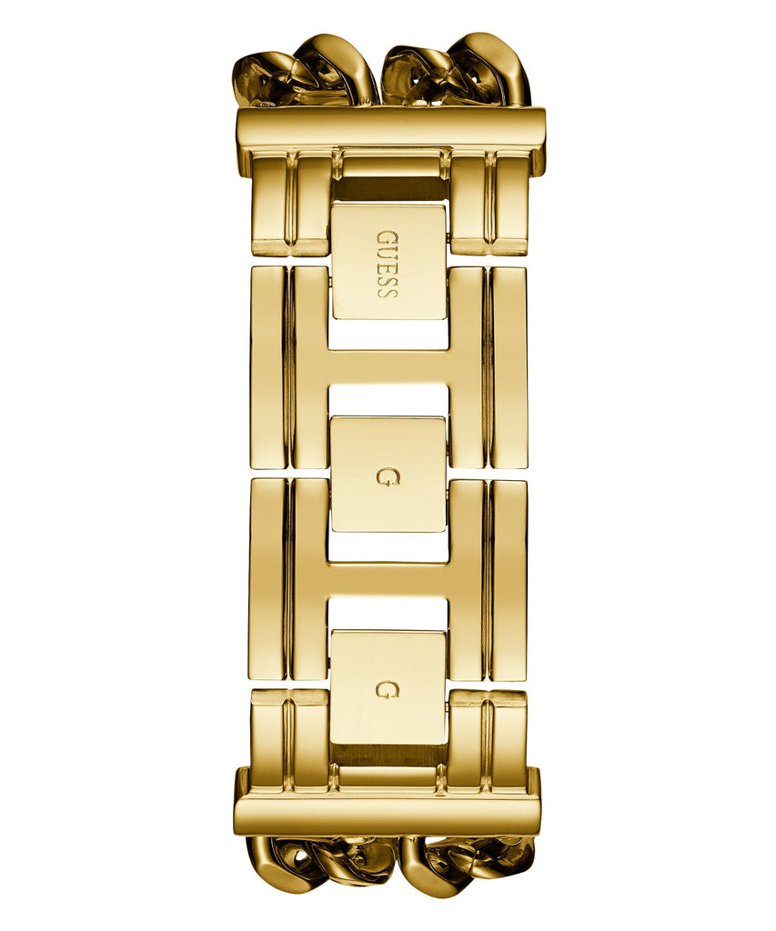 Guess Mod Heavy Metal Gold Dial Gold Steel Strap Watch For Women - W1117L2 Buy Now By Guess