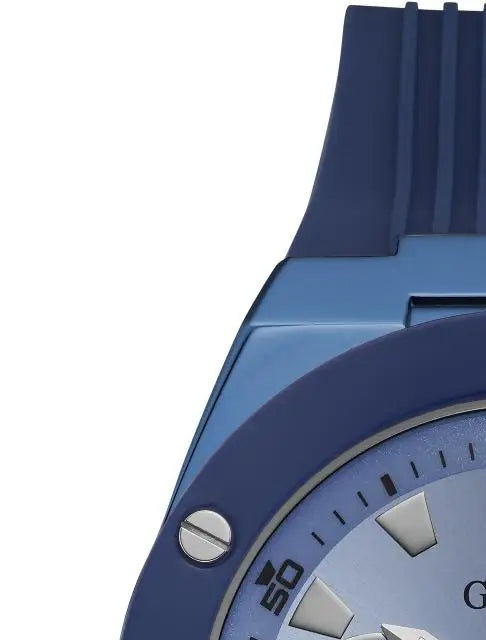 Guess Poseidon Blue Dial Blue Rubber Strap Watch for Men - GW0057G3 Buy Now By Guess