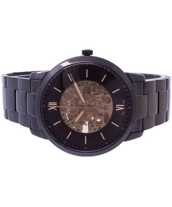 Fossil Neutra Automatic Skeleton Black Dial Black Steel Strap Watch for Men - ME3183 Buy Now By Fossil