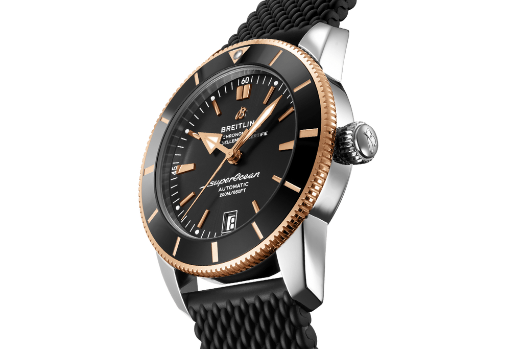 Breitling Superocean Heritage II B20 42mm Black Dial Black Mesh Bracelet Mens Watch - UB2010121B1S1 Buy Now By Breitling