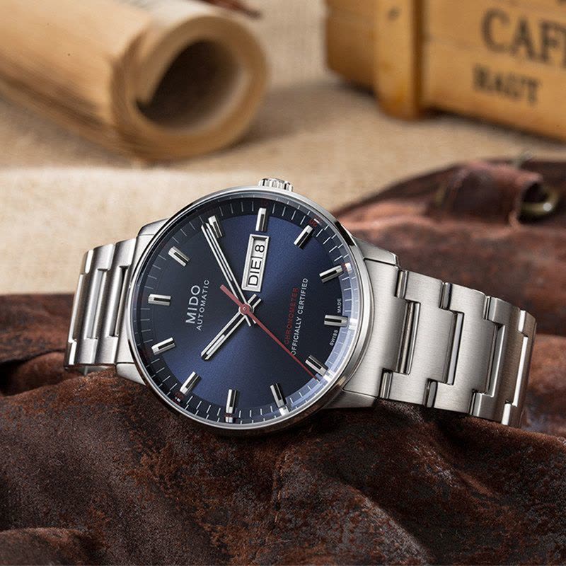Mido Commander II Automatic Chronometer Blue Dial Silver Steel Strap Watch For Men - M021.431.11.041.00 Buy Now By Mido