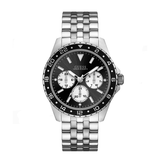 Guess Odyssey Black Dial Silver Steel Strap Watch For Men - W1107G1 Buy Now By Guess
