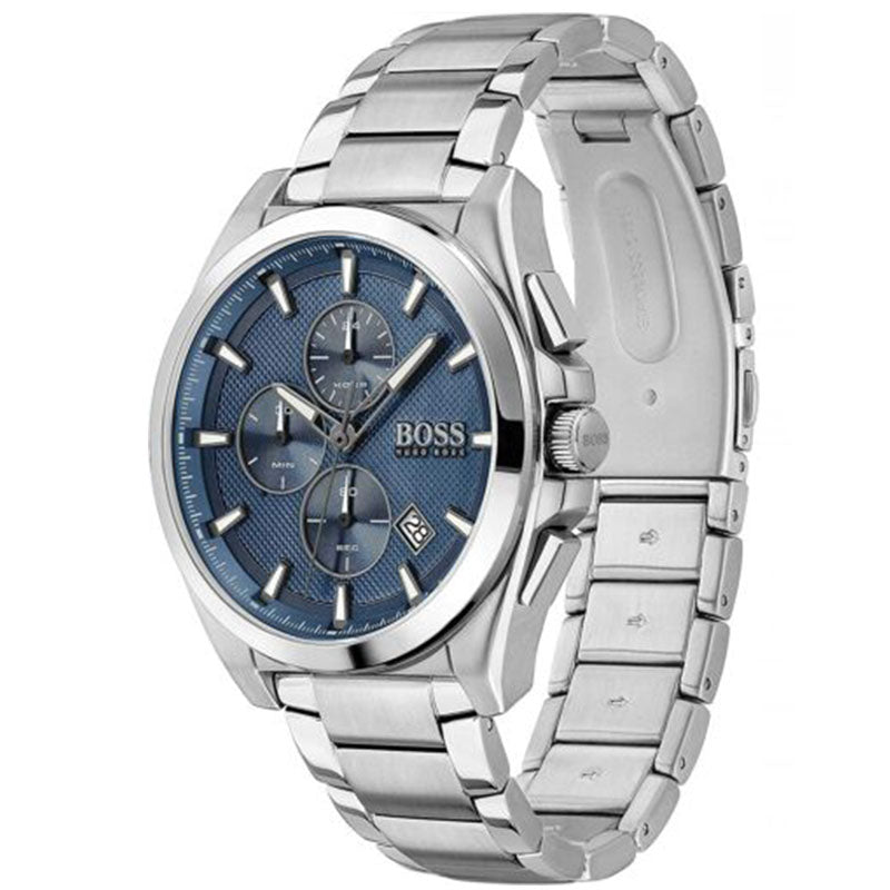 Hugo Boss Grandmaster Blue Dial Silver Steel Strap Watch for Men - 1513884 Buy Now By Hugo Boss