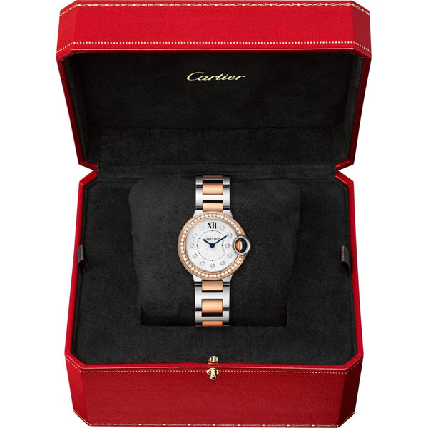 Cartier Ballon Bleu De Cartier Diamonds Silver Dial Two Tone Steel Strap Watch for Women - W3BB0026 Buy Now By Cartier
