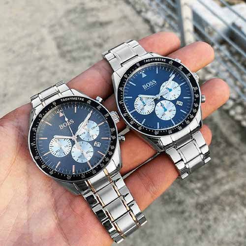 Hugo Boss Chronograph Blue Dial Silver Steel Strap Watch for Men - 1513630 Buy Now By Hugo Boss