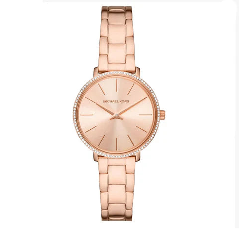Michael Kors Pyper Quartz Rose Gold Dial Rose Gold Steel Strap Watch For Women - MK1040 Buy Now By Michael Kors