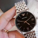 Emporio Armani Kappa Black Dial Silver Steel Strap Watch For Men - AR11152 Buy Now By Emporio Armani