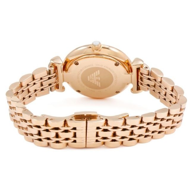 Emporio Armani Gianni T Bar Mother of Pearl Rose Gold Stainless Steel Strap Watch For Women - AR1909 Buy Now By Emporio Armani