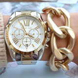 Michael Kors Bradshaw Silver Dial Two Tone Steel Strap Watch for Women - MK5627 Buy Now By Michael Kors