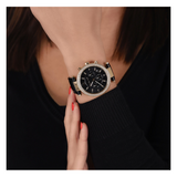 Michael Kors Parker Chronograph Black Dial Black Leather Strap Watch For Women - MK6984 Buy Now By Michael Kors