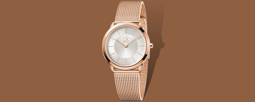 Calvin Klein Minimal White Dial Rose Gold Mesh Bracelet Watch for Women - K3M22626 Buy Now By Calvin Klein