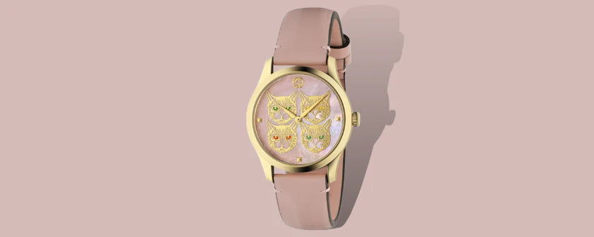 Gucci G Timeless Quartz Mother of Pearl Dial Pink Leather Strap Watch For Women - YA1264132 Buy Now By Gucci