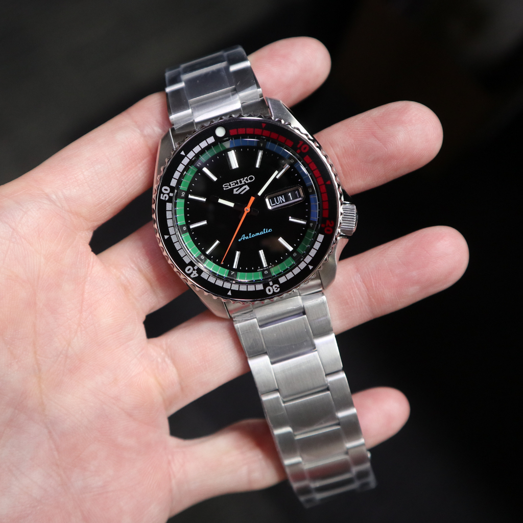 Seiko 5 Sports SKX Series Regatta Timer Retro Blue Dial Silver Steel Strap Watch For Men - SRPK13K1 Buy Now By Seiko