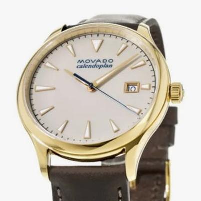 Movado Heritage Calendoplan Beige Dial Brown Leather Strap Watch for Men - 3650003 Buy Now By Movado