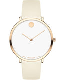 Movado Museum 70th Anniversary Special Edition White Dial White Leather Strap Watch For Women - 0607139 Buy Now By Movado