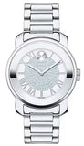Movado Bold Crystal Pave Silver Dial Silver Steel Strap Watch for Women - 3600254 Buy Now By Movado