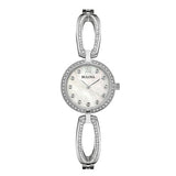 Bulova Crystal Collection Mother of Pearl Dial Silver Steel Strap Watch for Women - 96L223 Buy Now By Bulova