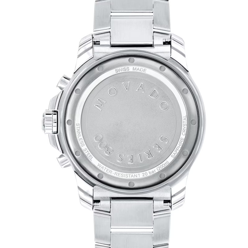 Movado Series 800 Chronograph Blue Dial Silver Steel Strap Watch For Men - 2600141 Buy Now By Movado