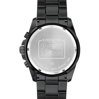 Coach Kent Chronograph Black Dial Black Steel Strap Watch for Men - 14602554 Buy Now By Coach