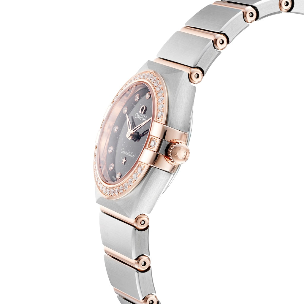 Omega Constellation Quartz Diamonds Blue Dial Two Tone Steel Strap Watch for Women - 131.25.25.60.53.002 Buy Now By Omega