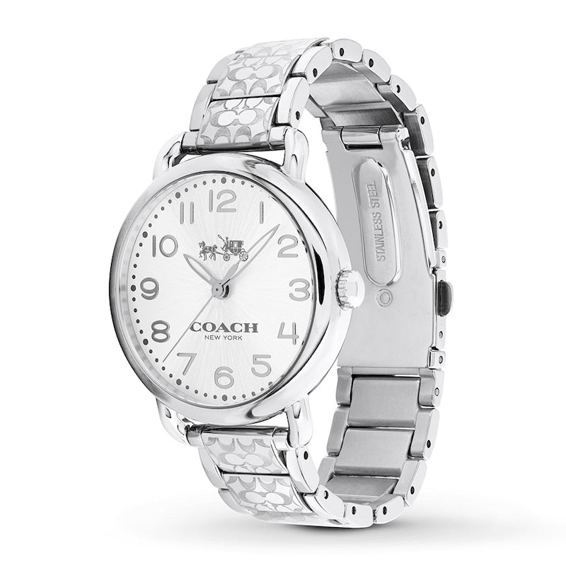 Coach Delancey White Dial Silver Steel Strap Watch for Women - 14502495 Buy Now By Coach
