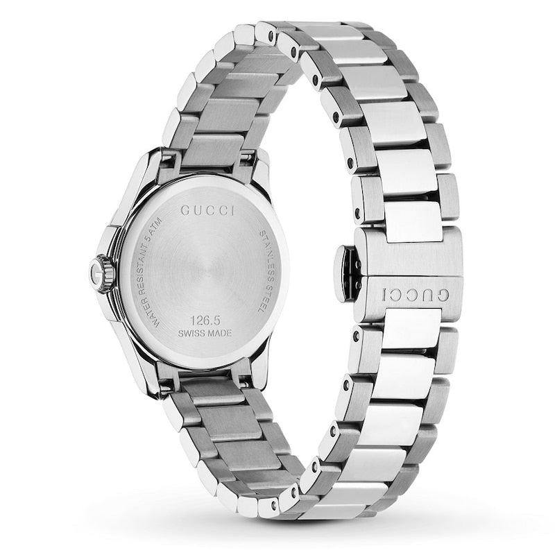 Gucci G Timeless Silver Dial Silver Steel Strap Watch For Women - YA126523 Buy Now By Gucci