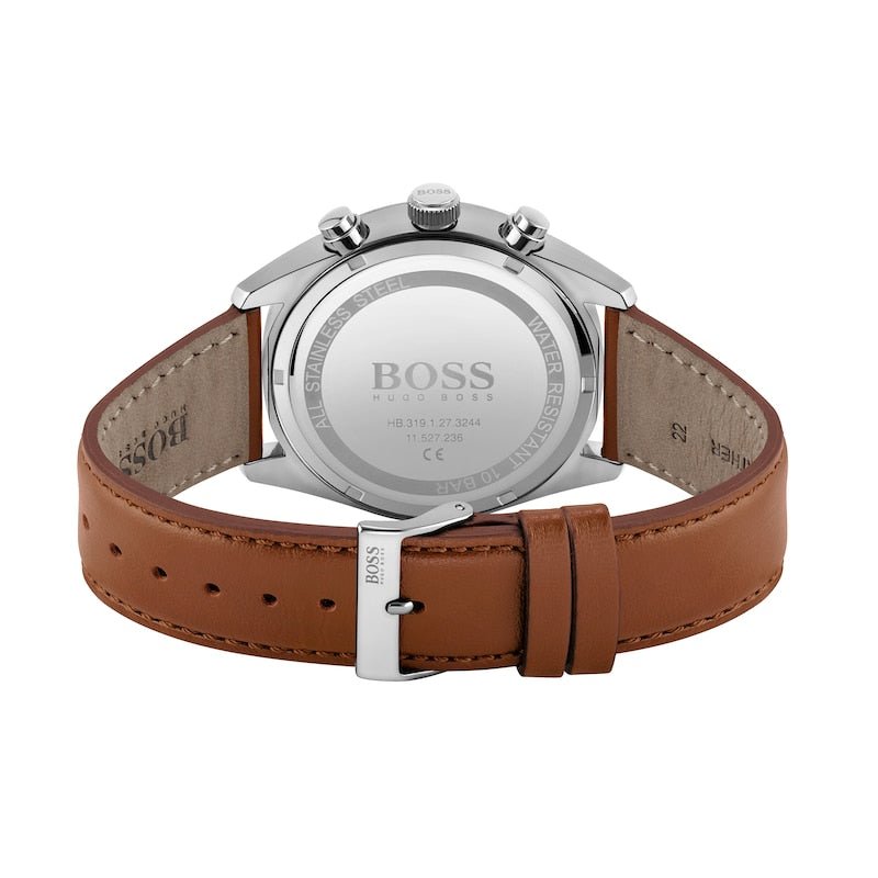Hugo Boss Champion White Dial Brown Leather Strap Watch for Men - 1513879 Buy Now By Hugo Boss