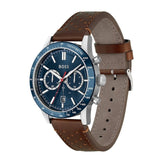 Hugo Boss Allure Blue Dial Brown Leather Strap Watch for Men - 1513921 Buy Now By Hugo Boss