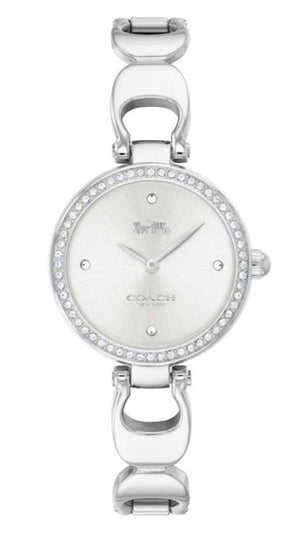 Coach Park Crystals Silver Dial Silver Steel Strap Watch for Women - 14503170 Buy Now By Coach