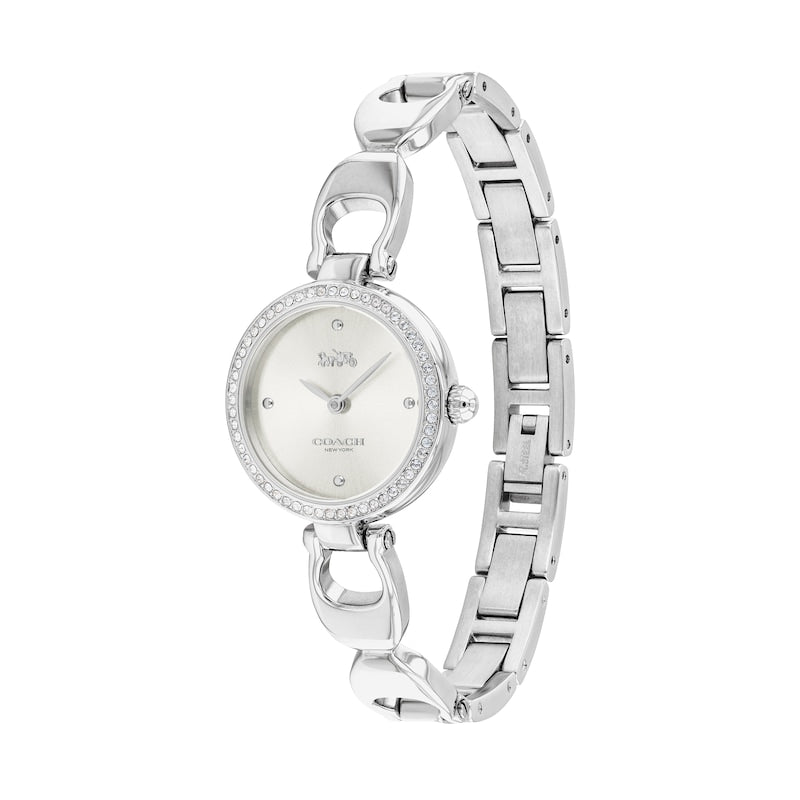 Coach Park Crystals Silver Dial Silver Steel Strap Watch for Women - 14503170 Buy Now By Coach
