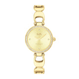 Coach Park Diamonds Gold Dial Gold Steel Strap Watch for Women - 14503171 Buy Now By Coach