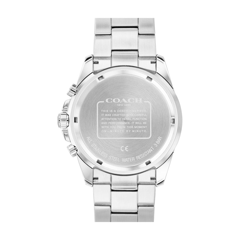 Coach Kent Chronograph Blue Dial Silver Steel Strap Watch for Men - 14602555 Buy Now By Coach