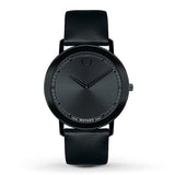 Movado Sapphire Black Dial Black Leather Strap Watch for Men - 606884 Buy Now By Movado