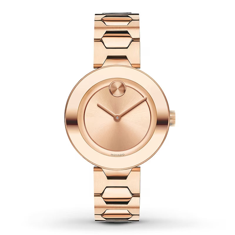 Movado Bold Rose Gold Dial Rose Gold Steel Strap Watch for Women - 3600387 Buy Now By Movado