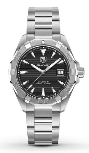Tag Heuer Aquaracer Automatic Black Dial Silver Steel Strap Watch for Men - WAY2110.BA0928 Buy Now By Tag Heuer