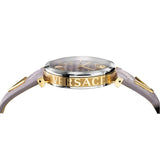 Versace V-Twist Quartz Purple Dial Purple Leather Strap Watch for Women - VELS00219 Buy Now By Versace