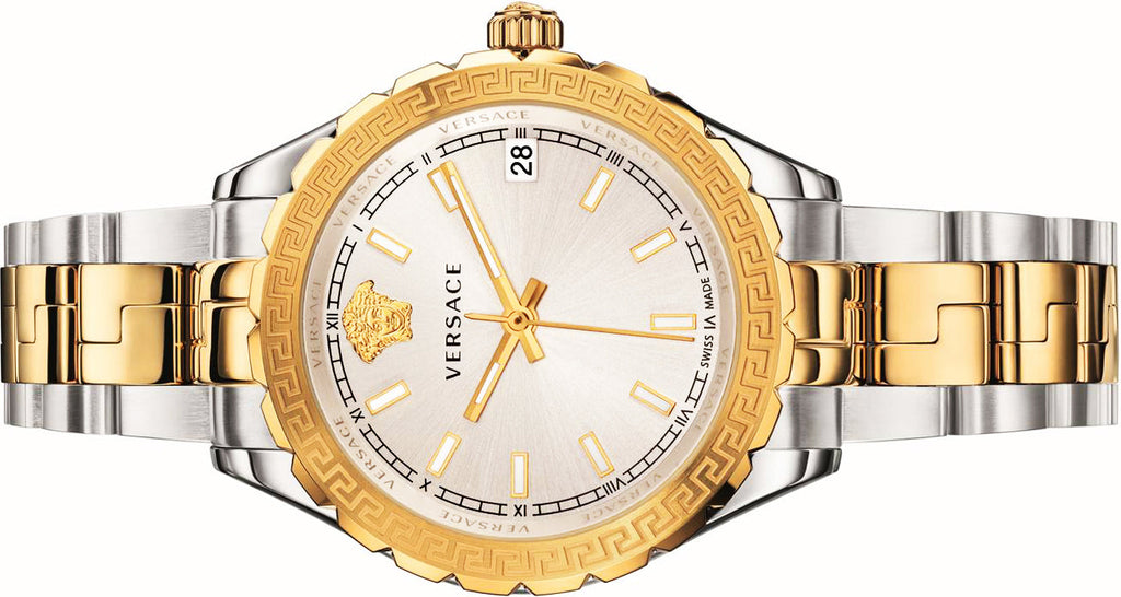 Versace Hellenyium Silver Dial Two Tone Steel Strap Watch for Women - V12030015 Buy Now By Versace
