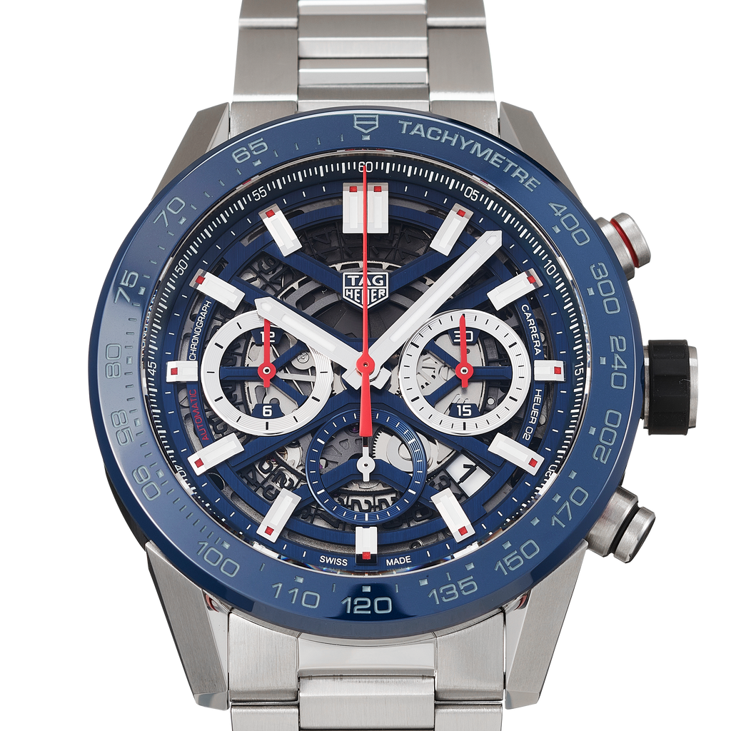 Tag Heuer Carrera Chronograph Blue Dial Silver Steel Strap Watch for Men - CBG2A11.BA0654 Buy Now By Tag Heuer