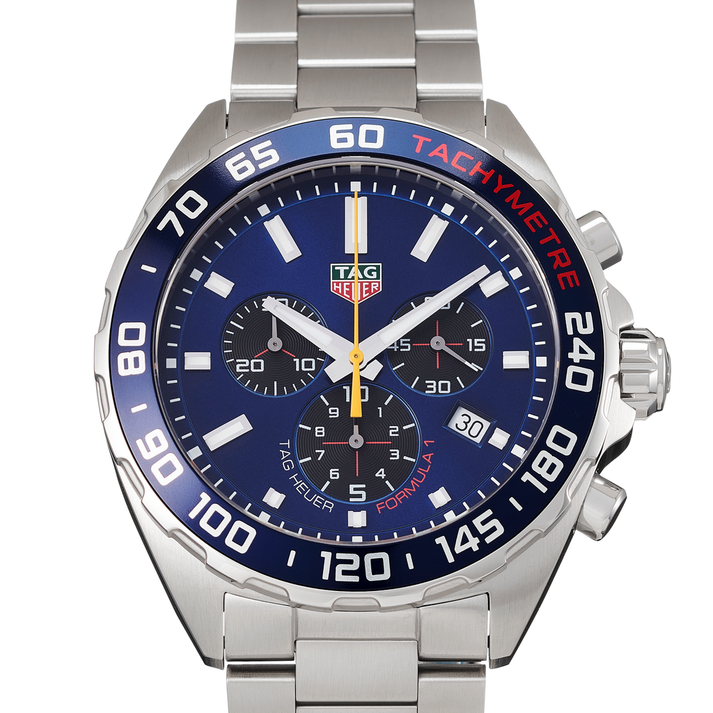 Tag Heuer Formula 1 Red Bull Racing Chronograph Blue Dial Silver Steel Strap Watch for Men - CAZ101AK.BA0842 Buy Now By Tag Heuer