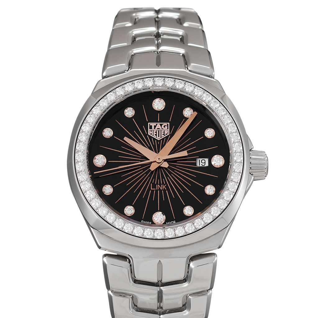 Tag Heuer Link Quartz Black Dial Silver Steel Strap Watch for Women - WBC131F.BA0649 Buy Now By Tag Heuer