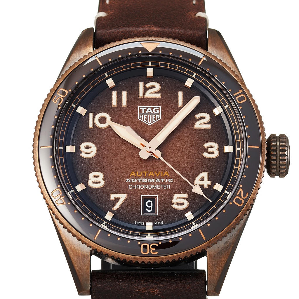 Tag Heuer Autavia Brown Dial Brown Leather Strap Watch for Men - WBE5191.FC8276 Buy Now By Tag Heuer