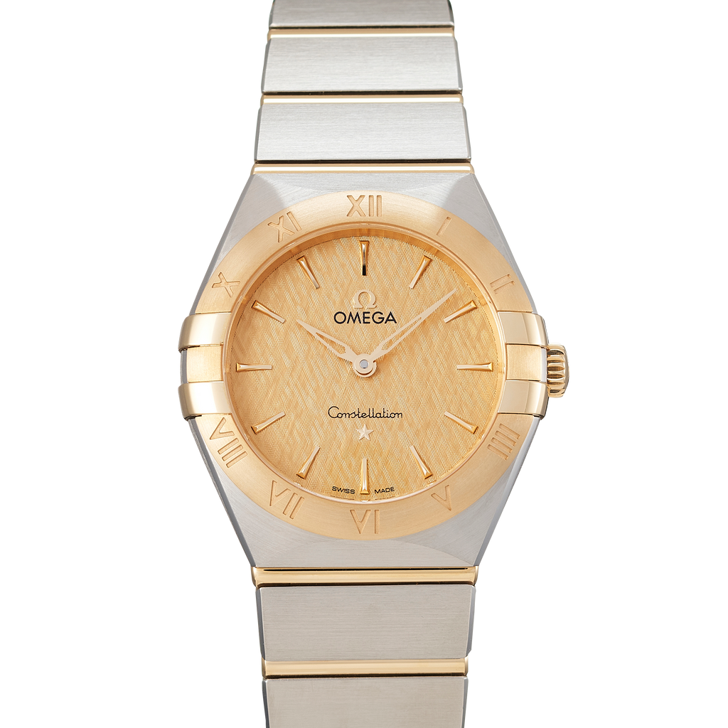 Omega Constellation Manhattan Yellow Dial Two Tone Steel Strap Watch for Women - 131.20.28.60.08.001 Buy Now By Omega