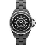 Chanel J12 Diamonds Black Dial Black Steel Strap Watch for Women - J12 H2569 Buy Now By Chanel