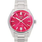 Tag Heuer Carrera Date Automatic 18K Pink Dial Silver Steel Strap Watch for Women - WBN2313.BA0001 Buy Now By Tag Heuer