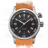Maurice Lacroix Pontos S Diver Black Dial Orange Rubber Strap Watch For Men - PT6248-SS00L-330-J Buy Now By Maurice Lacroix