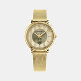 Versace V Circle Quartz Gold Dial Gold Mesh Bracelet Watch For Men - VBQ070017 Buy Now By Versace